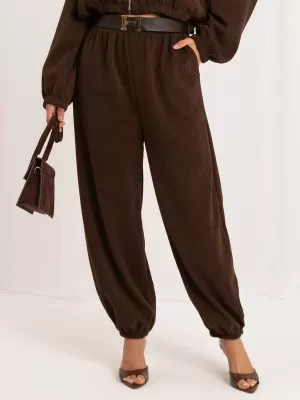 Dámské kalhoty ITALY MODA MI-SP-P72003H.70 BROWN