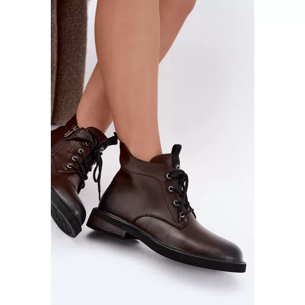  Dámské kotníkové boty D&A CR62-3337 BROWN 