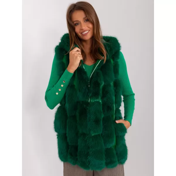  Dámská vesta WOOL FASHION ITALIA AT-KZ-2379.96P DARK GREEN 