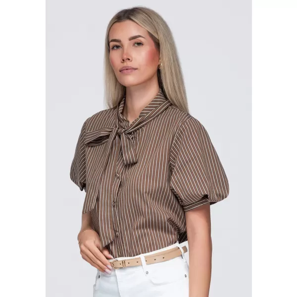  Dámská košile OMBRE OW-SH-E0067 BROWN 