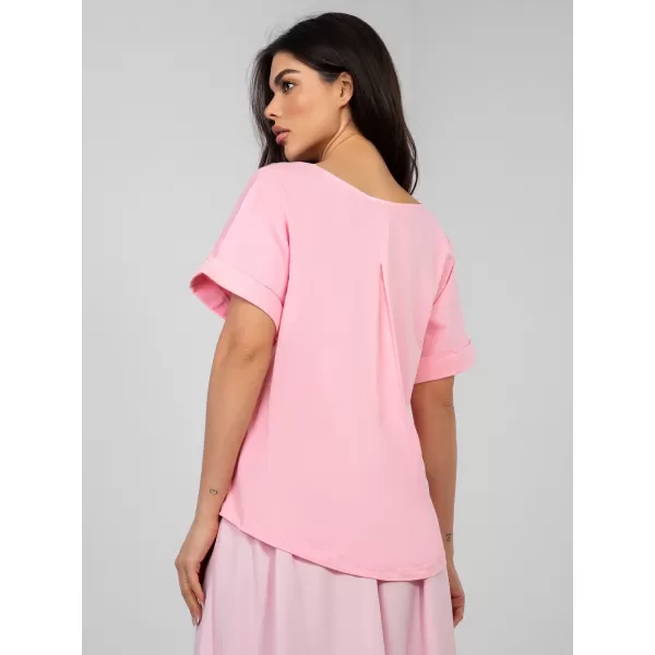  Dámská halenka RUE PARIS RV-BZ-A1185.19 BRIGHT PINK 
