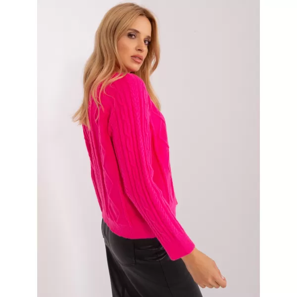  Dámský svetr WOOL FASHION ITALIA AT-SW-2346-2.99P DARK PINK 