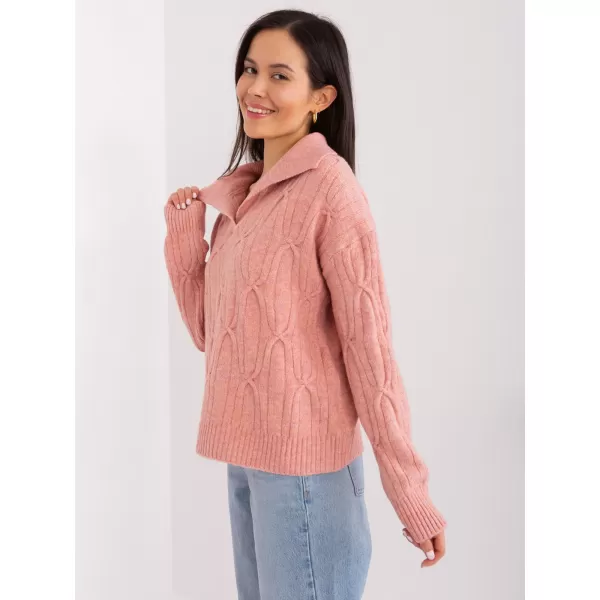  Dámský svetr WOOL FASHION ITALIA AT-SW-2349-2.96 DARK PINK 