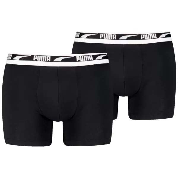  Pánské boxerky PUMA MEN EVERYDAY MULTI LOGO BOXER 2P 93832501 BLACK 
