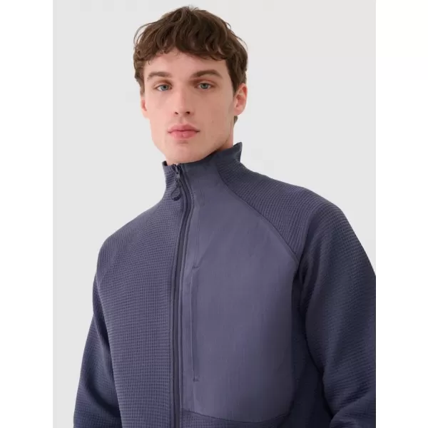  Pánská fleece mikina 4F 4FWAW25TFLEM357 DENIM 