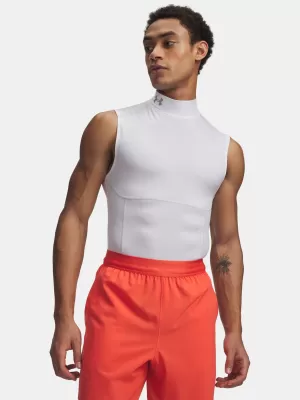 Pánské tílko UNDER ARMOUR HG ELITE SLEEVELESS MOCK 6015381-100 BÍLÁ