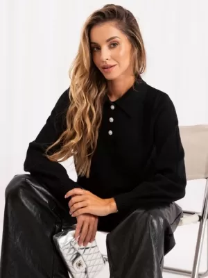Dámský svetr ITALY MODA IR-SW-AC-19702.14 BLACK