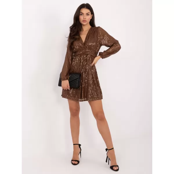  Dámské šaty ITALY MODA MI-SK-121501.09 BROWN 