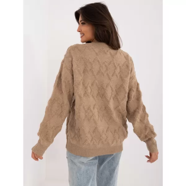  Dámský svetr WOOL FASHION ITALIA AT-SW-2361.61 DARK BEIGE 