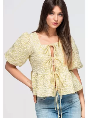 Dámská blůza LARICA OW-TS-E0048 YELLOW
