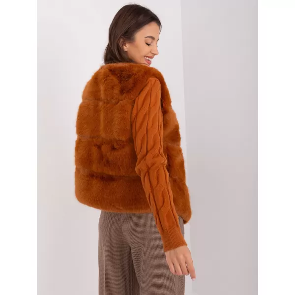  Dámská vesta WOOL FASHION ITALIA AT-KZ-2349.00P LIGHT BROWN 