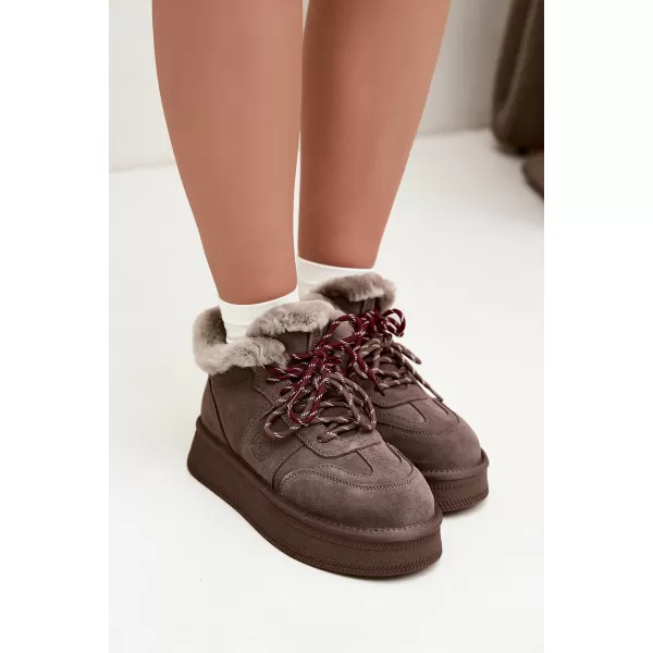  Dámské sněhule BIG STAR SHOES UU274313 BROWN/BEIGE 