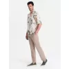 Pánské chino kalhoty OMBRE P1522 BEIGE