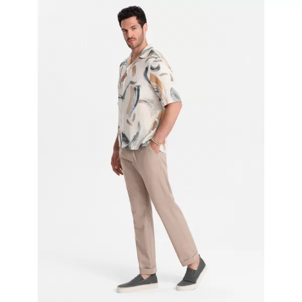  Pánské chino kalhoty OMBRE P1522 BEIGE 
