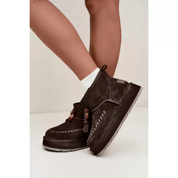  Dámské boty BIG STAR SHOES UU274678 BROWN/BEIGE 