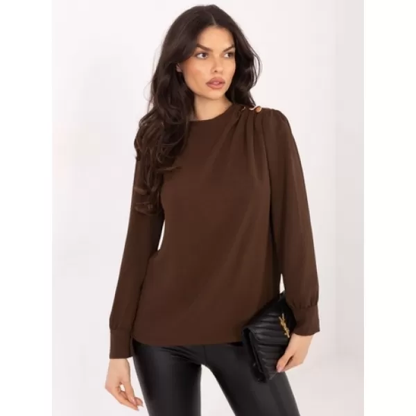  Dámská halenka ITALY MODA MI-BZ-278519-1.40 BROWN 