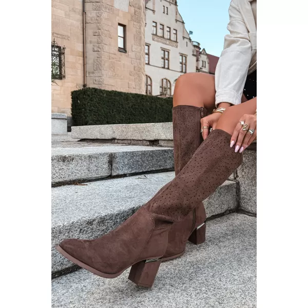  Dámské kozačky S.BARSKI HY62-8122 BROWN 