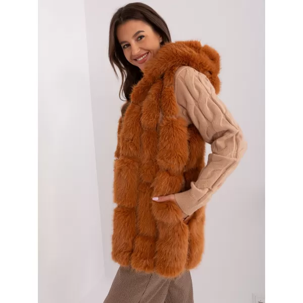  Dámská vesta WOOL FASHION ITALIA AT-KZ-2379.96P LIGHT BROWN 