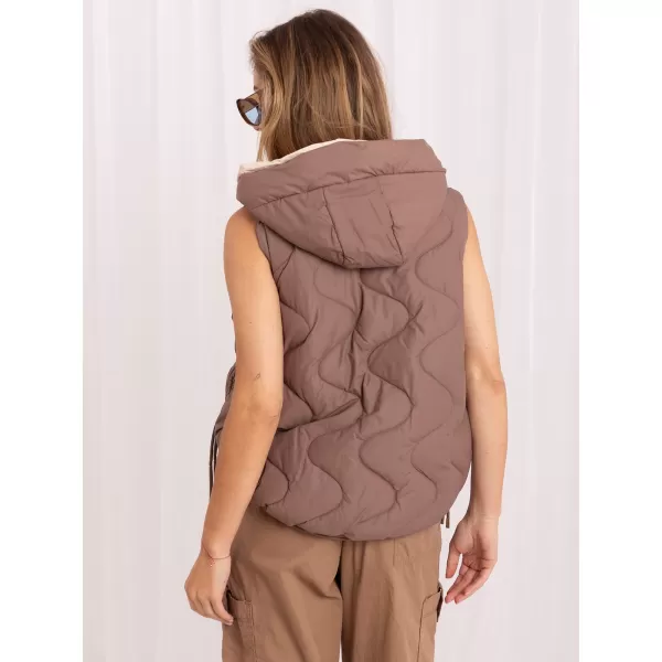  Dámská vesta FACTORY PRICE MBM-KZ-2302.27 BROWN 