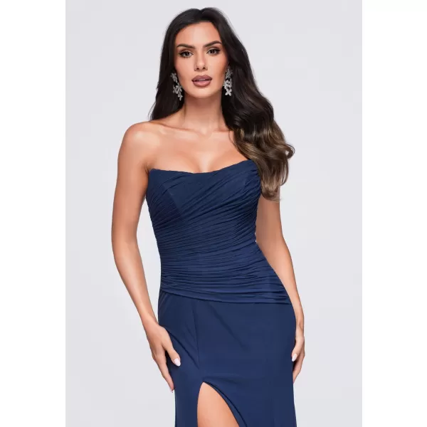  Dámské šaty LARICA LA-OM-DLR437 NAVY BLUE 