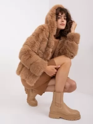 Dámská bunda WOOL FASHION ITALIA AT-KR-2386.00P CAMEL