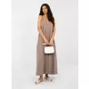 Dámské šaty RUE PARIS RV-SK-A1088.29 DARK BEIGE