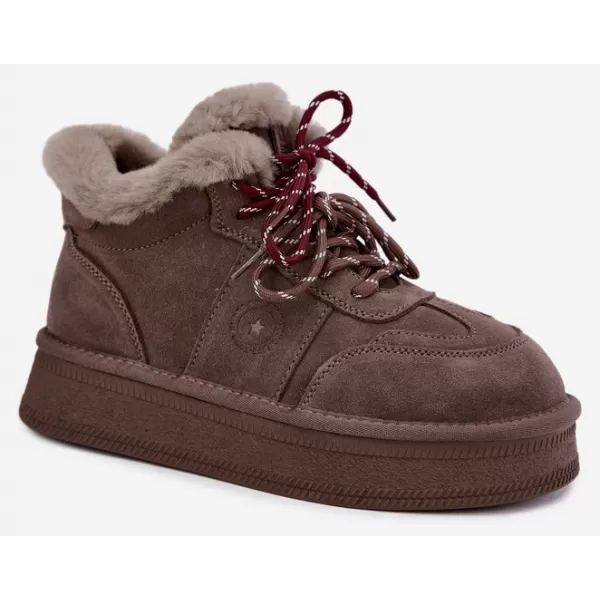  Dámské sněhule BIG STAR SHOES UU274313 BROWN/BEIGE 