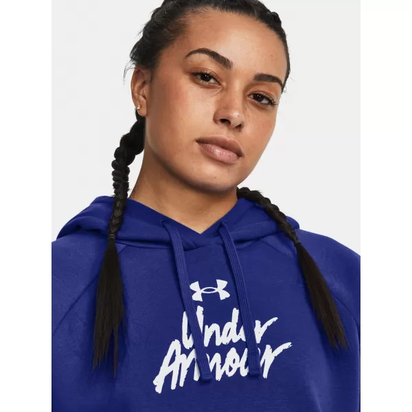  Dámská mikina UNDER ARMOUR UA RIVAL FLEECE GRAPHIC HDY 1379609-400 MODRÁ 