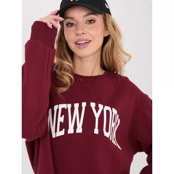  Dámská mikina FACTORY PRICE WT-BL-A1062.29 BURGUNDY 