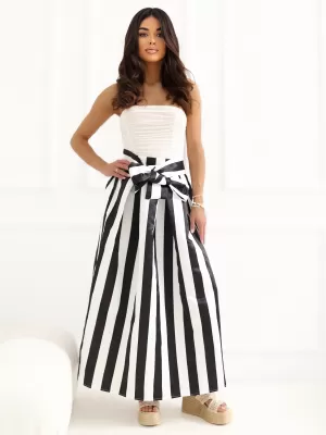 Dámská sukně FACTORY PRICE IT-SD-97576-1.18P WHITE/BLACK