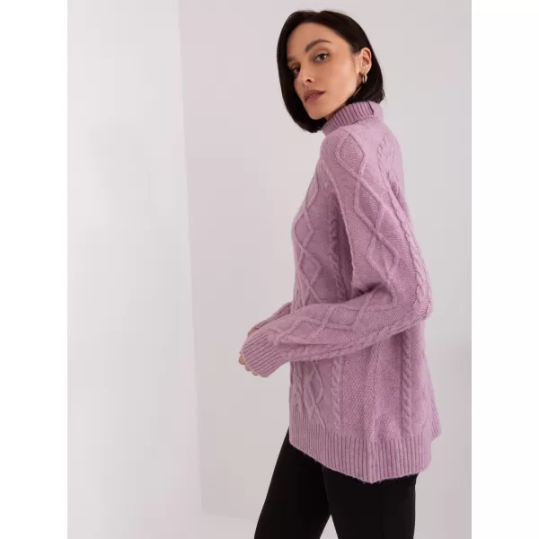  Dámský svetr WOOL FASHION ITALIA AT-SW-2355-2.19P BRIGHT PURPLE 