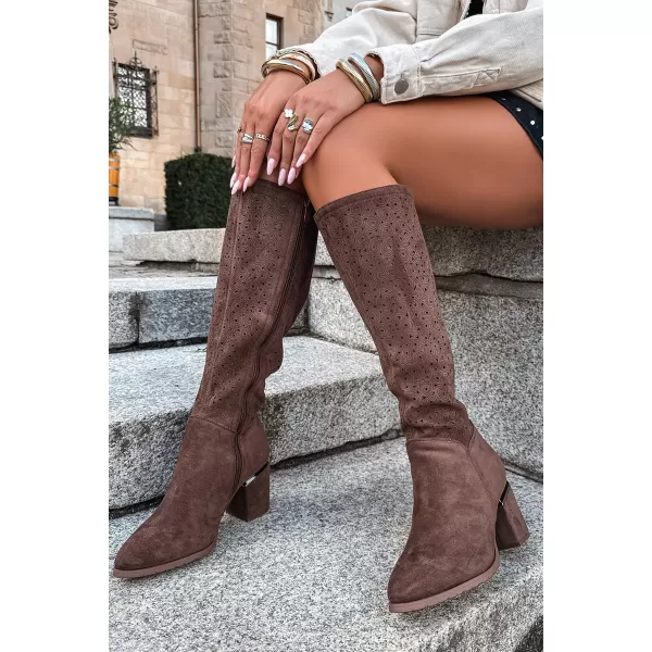  Dámské kozačky S.BARSKI HY62-8122 BROWN 