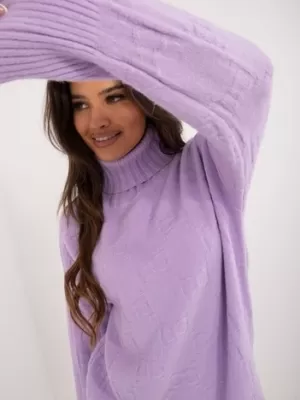 Dámský svetr WOOL FASHION ITALIA AT-SW-2342-1.35 BRIGHT PURPLE