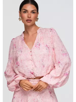 Dámská košile OMBRE OW-SH-E0058 PINK
