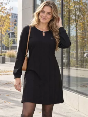 Dámské mikinové šaty ALTISPORT ILARIA ČERNÁ