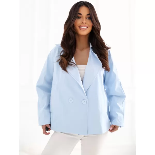  Dámský kabát RUE PARIS IT-KR-FL8897KSM.00 LIGHT BLUE 