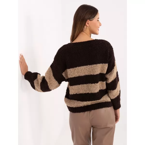  Dámský svetr ITALY MODA MI-SW-WK3031.22 DARK BROWN 