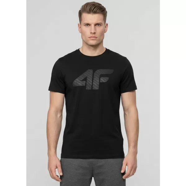 Pánské triko 4F 4FWMM00TTSHM3342 DEEP BLACK 