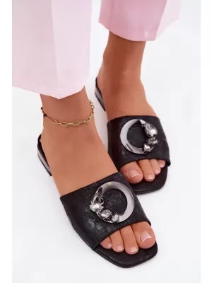 Dámské pantofle S.BARSKI KV61-6025 BLACK