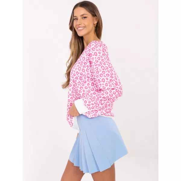  Dámská halenka ITALY MODA MI-BZ-M742.86 WHITE-PINK 