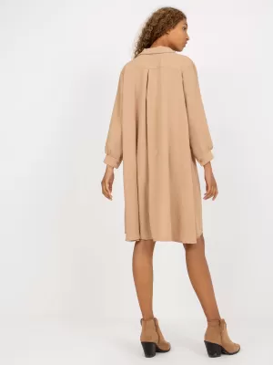 Dámské šaty ITALY MODA DHJ-SK-15092.57P DARK BEIGE