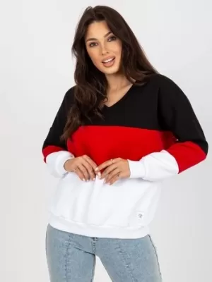 Dámská mikina RELEVANCE RV-BL-8377.89 BLACK AND RED