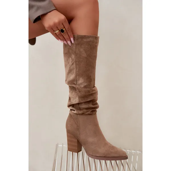  Dámské kozačky BOTO 6557 BEIGE 