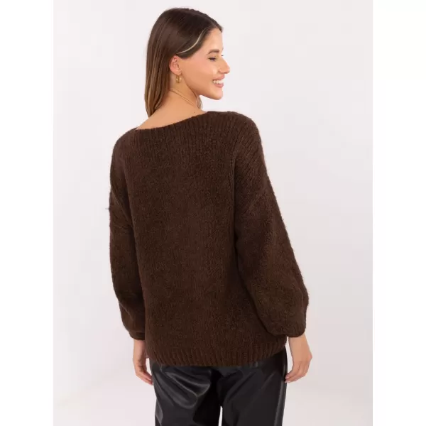  Dámský svetr ITALY MODA MI-SW-0919.18 BROWN 