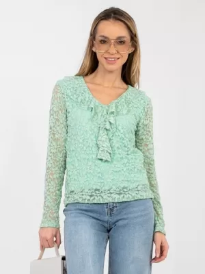 Dámská halenka RUE PARIS MI-BZ-M6713.86 PISTACHIO