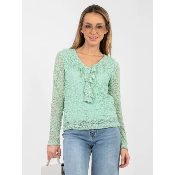  Dámská halenka RUE PARIS MI-BZ-M6713.86 PISTACHIO 