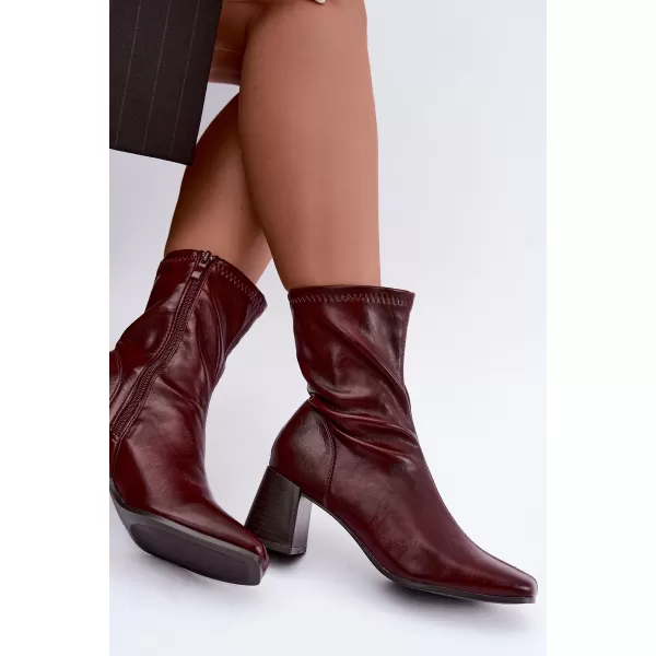  Dámské kotníkové boty BOTO D-332 BURGUNDY 