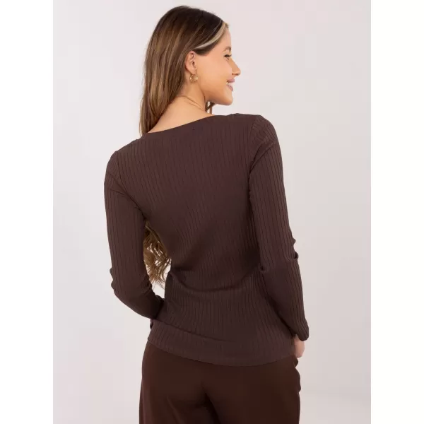  Dámská halenka RUE PARIS RV-BZ-A1045.99 DARK BROWN 