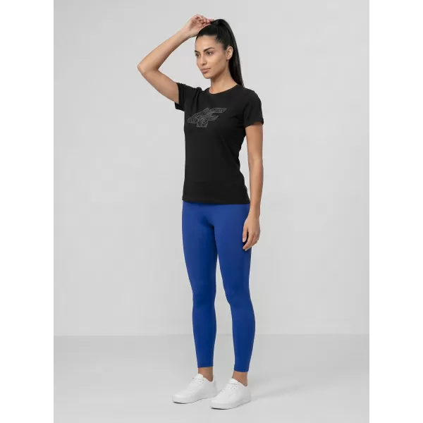  Dámské triko 4F 4FWMM00TTSHF3309 DEEP BLACK 