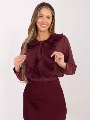 Dámská košile FACTORY PRICE IT-KS-28990.05P BURGUNDY